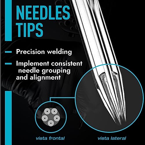 Yugui Tattoo Needles - 50Pcs Mixed Set for Tattoo Gun & Stick & Poke - 3RL to 11RL & 3RS to 11RS