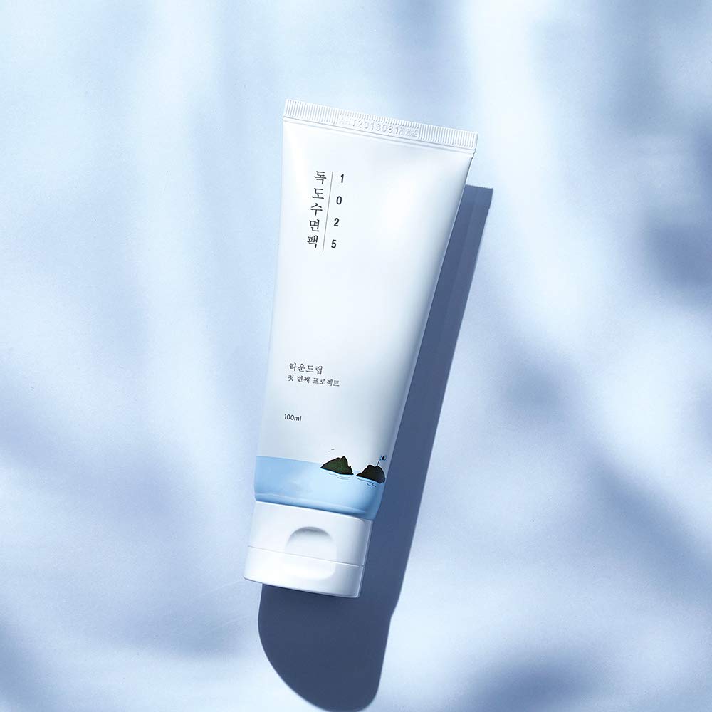 ROUND LAB 1025 Dokdo Sleeping Pack (Unscented) | All-In-One Facial Night Cream developed for irritated skin by UV rays and high temperatures, Hydrating & Soothing, Cooling effect, Low pH (3.38fl.oz)