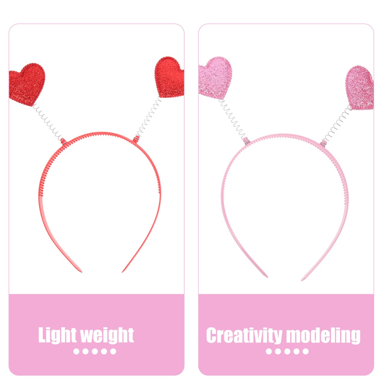 FOMIYES 12pcs Heart-Shaped Sequin Love Headbands Love Headpiece Cute Headgear Red Headband Red Decor Fashionable Valentine s Day Heart Headbopper Fabric Antenna Miss -shaped
