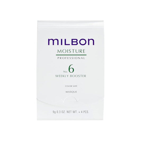 Milbon Moisture No.6 Weekly Booster - Deep Hydration Treatment for Dry Hair | 6.76 oz