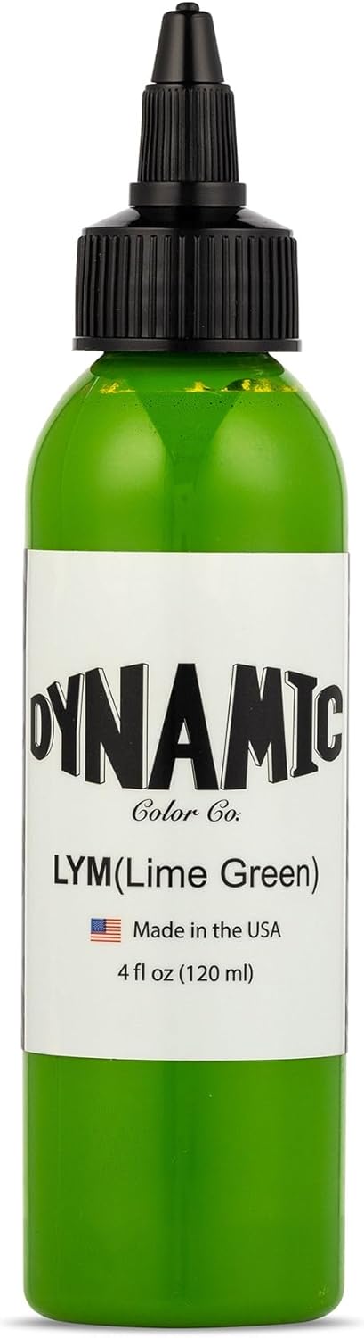 Lime Green Tattoo Ink - Vibrant, Sterilized & Vegan | 4oz USA-Made Bottle