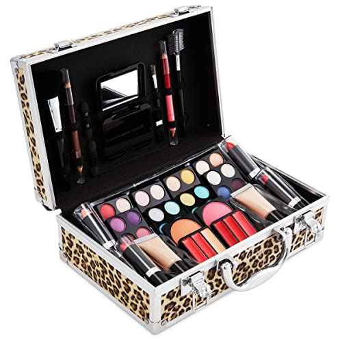 Vokai Makeup Kit Gift Set ? 79 Piece - 32 Eye Shadows, 2 Blushes, 2 Lip Glosses, 2 Lipsticks, 2 Eye Liner Pencils, 1 Lip Liner Pencil, 1 Mascara - Case with Carrying Handle