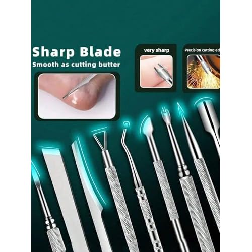 Ultimate 10-in-1 Medical Pedicure Set - Professional Stainless Steel Foot File, Callus Remover & Nail Care Tools with Portable Case