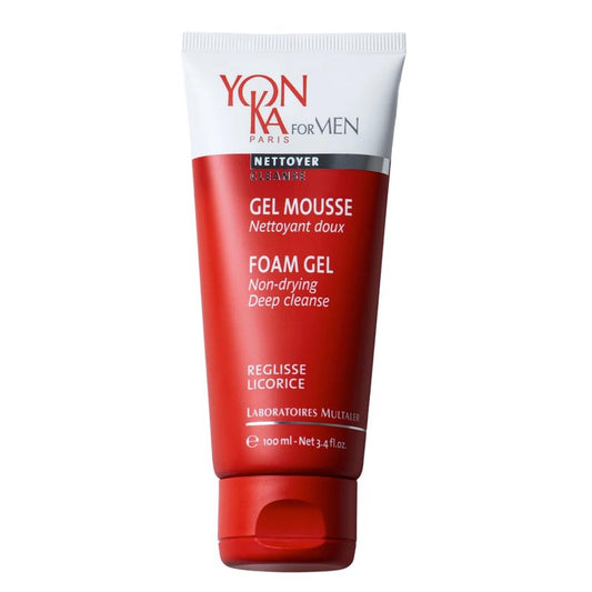 Yonka Mens Foam Gel Cleanser | Moisturizing Face Wash for Deep Clean | Remove Oil and Buildup with Liquorice for Daily Cleansing | 3.4 fl oz
