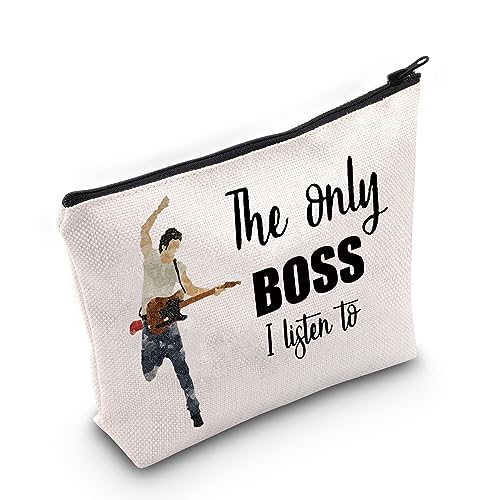 JNIAP Singer Fans Cosmetic Makeup Bag Rock Music Lover Gifts The Only Boss I Listen To Music Zipper Pouch Bag Singer Merchandise (the only boss)