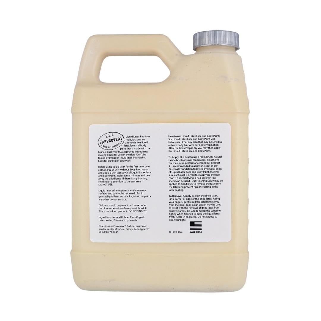 Flesh 32 Fl Oz - Liquid Latex Face and Body Paint, Ammonia Free No Odor, Arts and Crafts Paint for Halloween Zombie Cosplay!