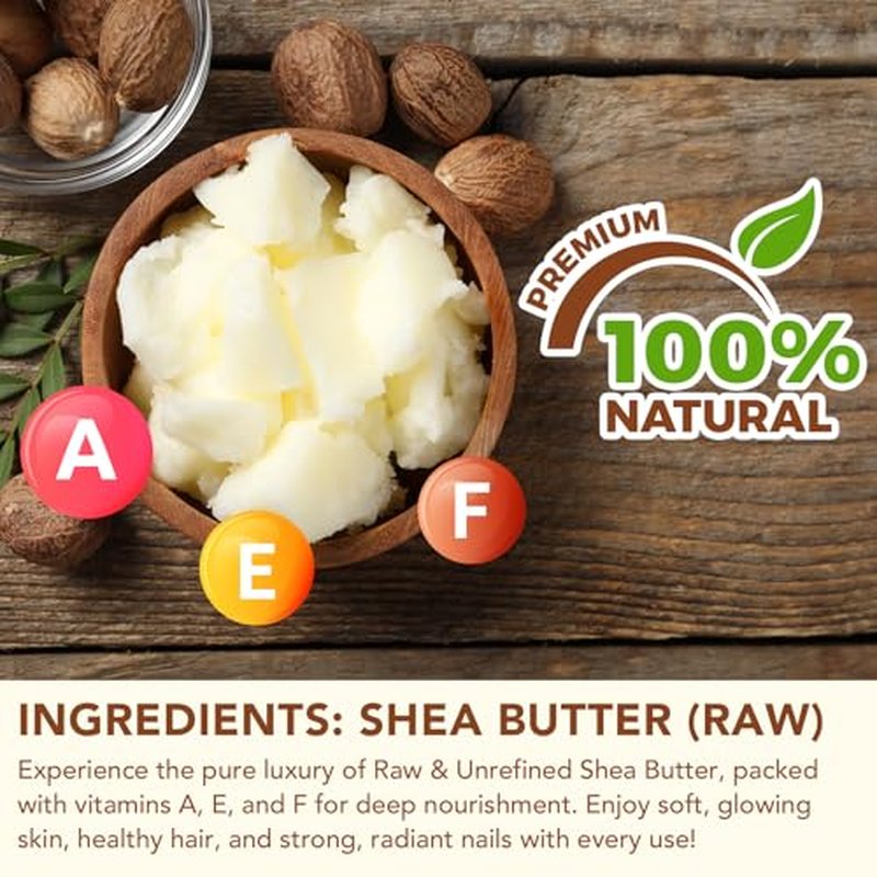 Shea Butter Raw Organic, Pure Shea Butter Unrefined for Skin and Hair Moisturizing - 100% Natural Vitamin A, E & F £¨120g£©