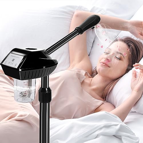 Facial Steamer, Face Steamer on on Wheels with More Steam, Adjustable Height for Face Steamer Suitable for Personal Home and Professional Personal Care Places£¬Moisturizing and Hydrating.