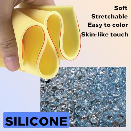 3Pcs 3MM Tattoo Practice Skin - 8"x12" Double Sides, Thick Silicone Fake Skin for Beginners and Artists