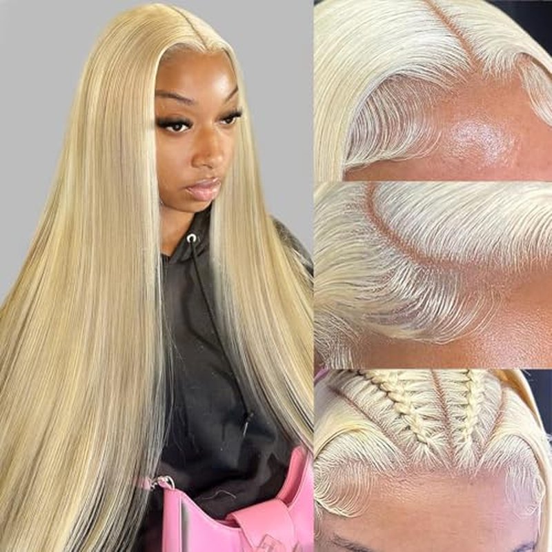 BZN 613 13x6 Lace Front Wig Human Hair 28 Inch 200 Density 613 Lace Frontal Wig Blonde Wig Human Hair Straight 613 HD Lace Frontal Wig Pre Plucked With Baby Hair