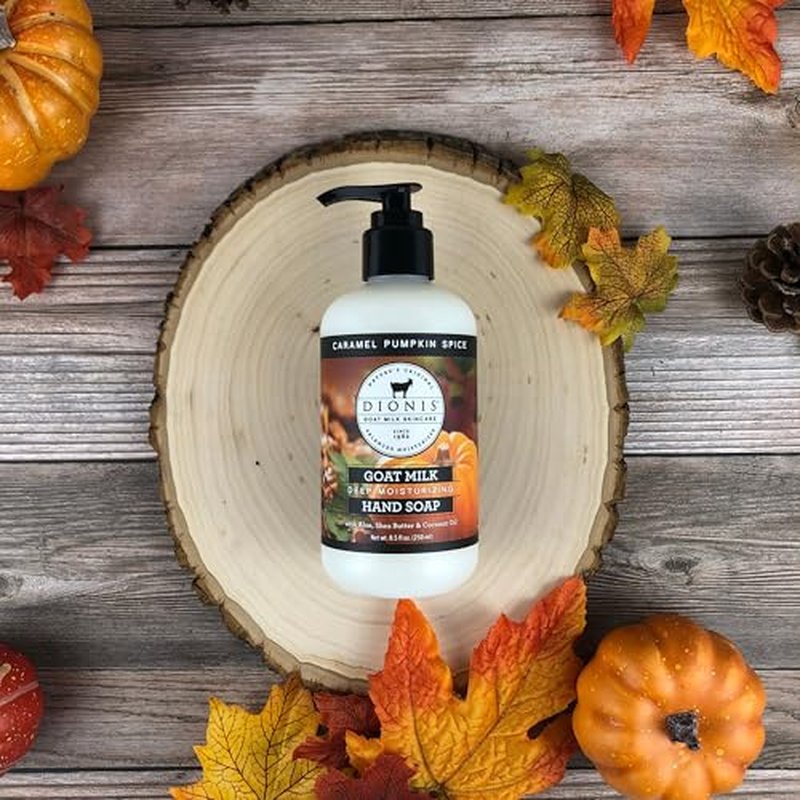 Dionis Goat Milk Caramel Pumpkin Spice Hand Cream 3.3oz & Body Lotion 8.5oz Limited Edition Fall Bundle - Hydrating Travel Set, Moisturizing Skincare Gift, Cruelty-Free, Paraben Free, Made in the USA