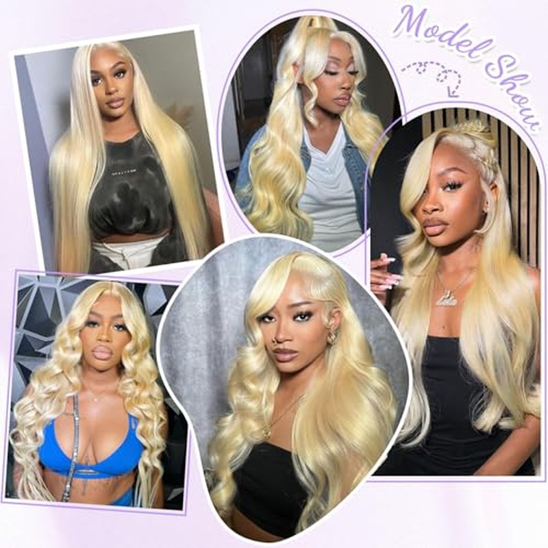 30 Inch 613 Lace Front Wig Human Hair 200 Density Blonde Wig Human Hair 613 13x6 HD Lace Frontal Wig Body Wave Lace Front Wigs Human Hair Pre Plucked 613 Wig for Women