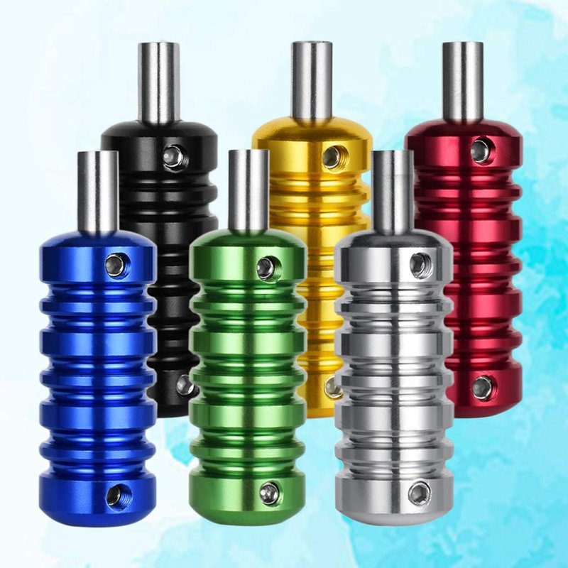 Healifty Aluminum Alloy Machine Grip 2.08X0.90X2.36In Lightweight Anti-Slip Handle Tube for Accessories Body Art Piercing Supplies