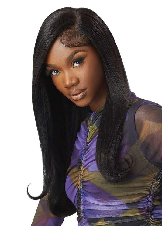 Outre 100% Human Hair Purple Pack Yaki 12" (1 Pack, JET BLACK 1)