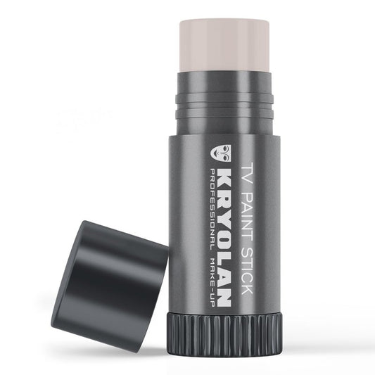 Kryolan TV Paint Stick - TV Matte White Makeup Stick - Foundation Makeup - Makeup for TV, Theater, Stage, Acting, Face and Body, Full Coverage Cream Concealer Stick Foundation - Made in USA (25 g)