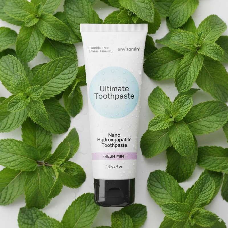 Fluoride-Free Nano Hydroxyapatite Toothpaste - Enamel Remineralization & Sensitive Relief | Fresh Mint, 4 oz (3 Tubes)