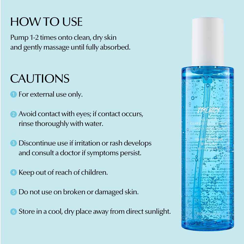 I'M LAZY All-in-One Clear Gel Facial lotion for Men and Women (5.07 fl oz) - Lightweight Non-Sticky Gel Moisturizer with Marine Complex & Hyaluronic Acid for Korean Skin Care