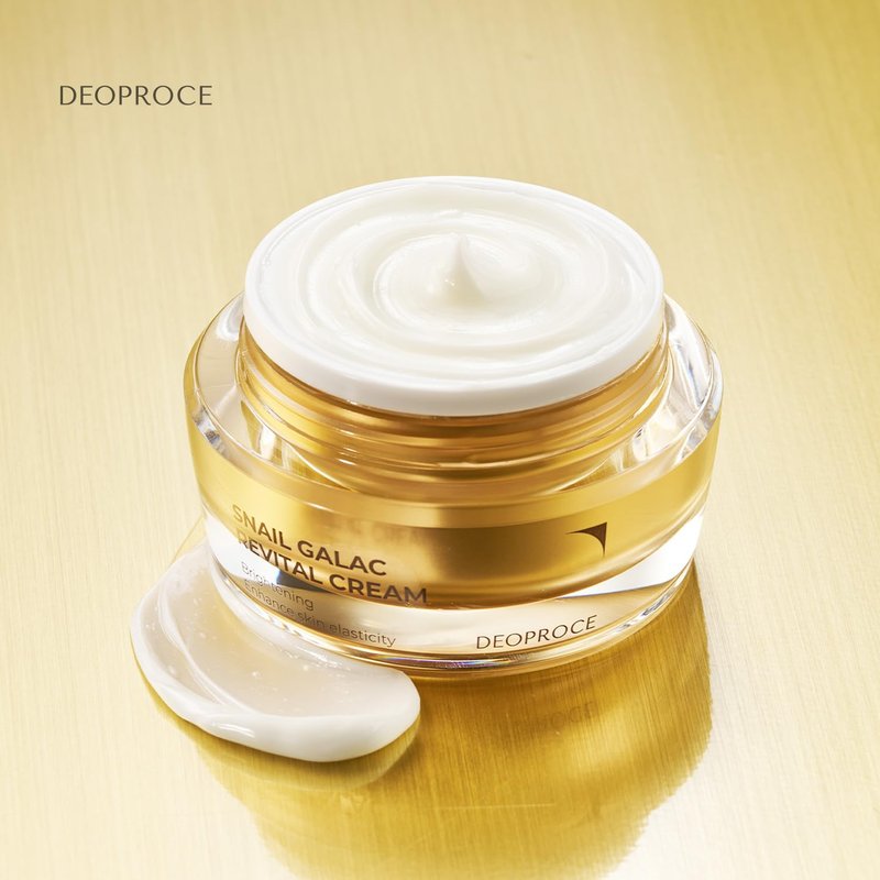 Deoproce Premium Snail Galac Revital Cream 1.76 oz - Snail Secretion Filtrate Korean Skin Care w/Galactomyces Ferment Filtrate, Volufiline, Anti wrinkle, Deep moisturizing Korean Daily Cream
