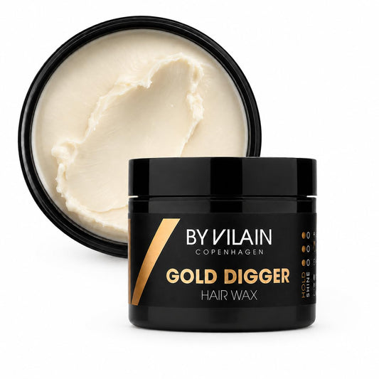 By Vilain Gold Digger Super Strong Hold Matte Finish Clean Cut Look Long Lasting Hair Pomade - Easy to Style for Fullness & Texture Smoothing & Slick Hair Molding Wax Paste Gel for Men - 65ml
