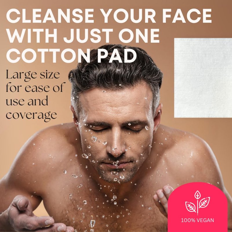 Swisspers Facial Cleansing Pads - Ultra Soft 100% Cotton | Extra Large 50 Pads per Bag (300 Total)