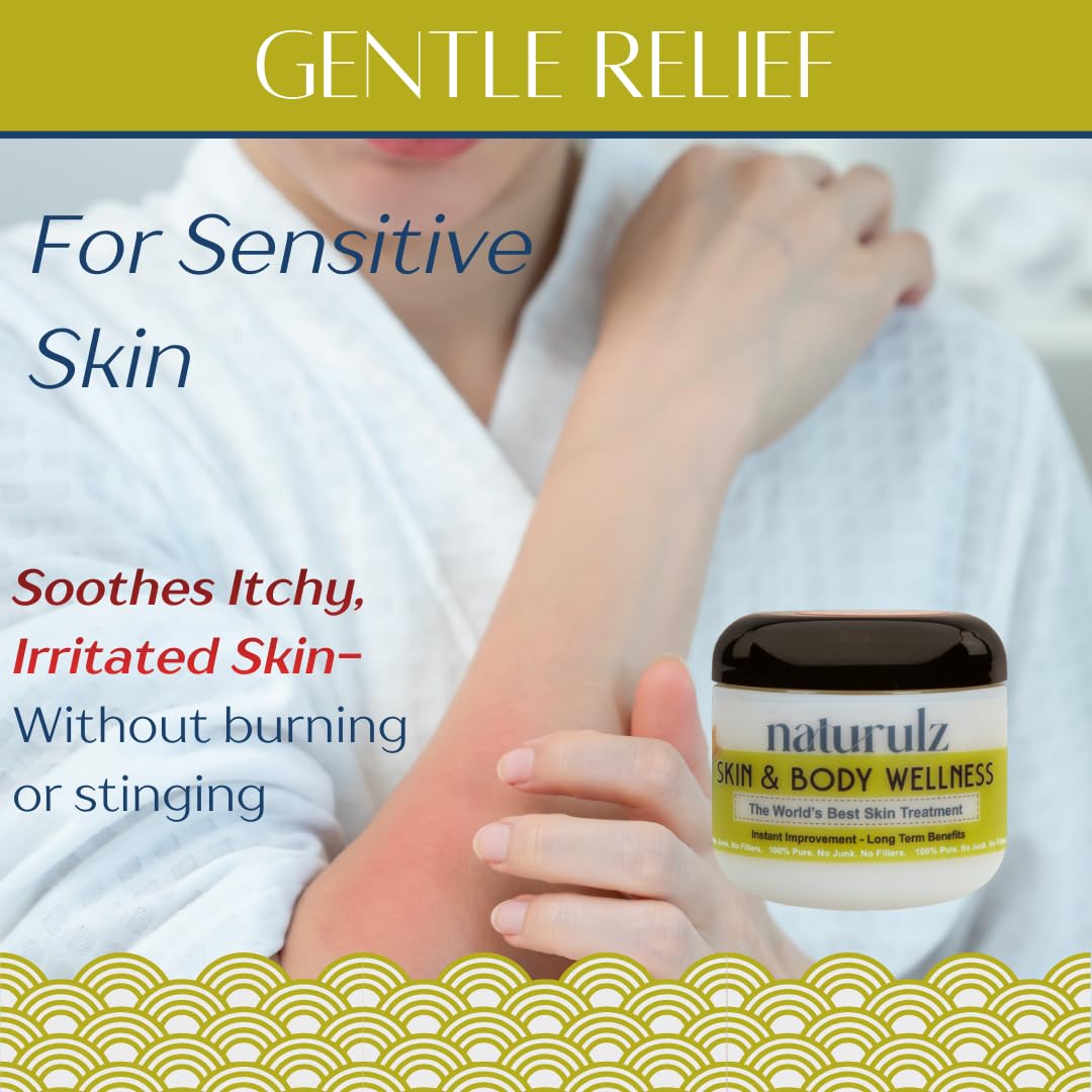 Naturulz Skin & Body Wellness 4oz – Fast-Absorbing Everyday Moisturizer with Nourishing Coconut oil. Antioxidant-rich Skin Barrier Formula With Vitamin E, Vitamin A (retinoids) and Green Tea.
