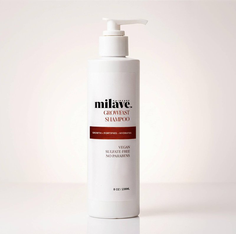 MILAVE Growfast Shampoo, Strengthens Hair, Combats Hair Loss with Procapil™, Vegan, Sulfate & Paraben Free, Color Safe (8 fl. oz.)