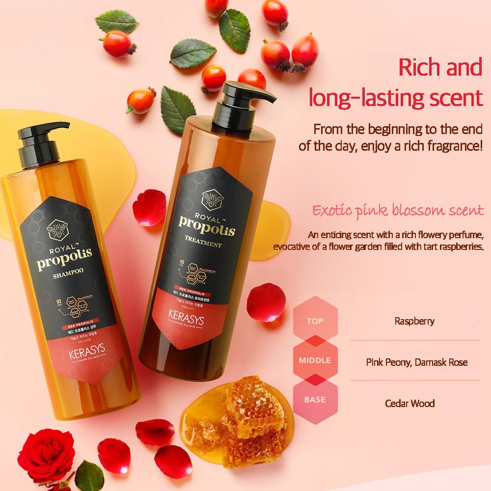 Kerasys Royal Propolis Red 33.8 fl oz / 1L (Shampoo, 2-Pack)