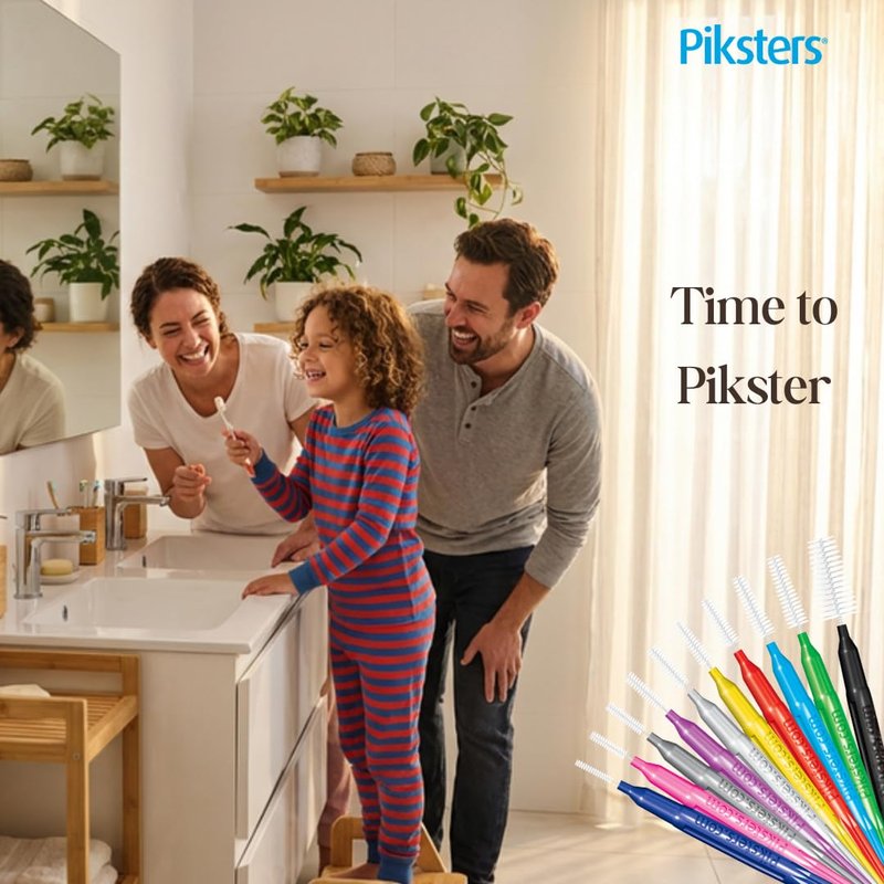 Piksters Interdental Brushes, Size 5, 100 Count (10 x 10 Packs), Interdental Tooth Brush for Large Gaps, Gum Soft Bristles for Plaque Removal, Safe for Braces (100 pk)