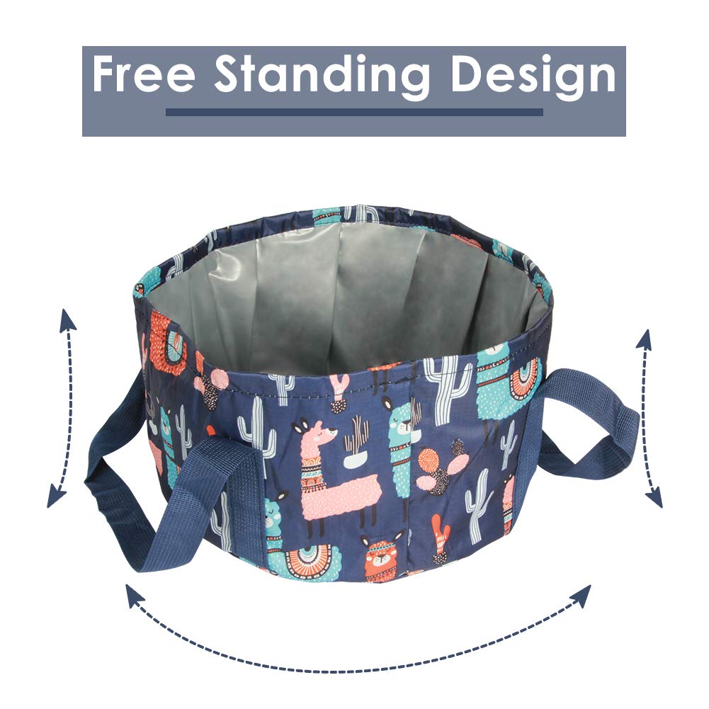 Collapsible Foot Bath Basin for Soaking Feet, Portable Foot Bath Tub Bag with Handles, for Adults and Kids, Pedicure Foot Spa Bucket for Outdoor Washing Camping Travel