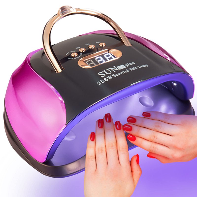 MUSERAY UV LED Nail Lamp, 256W Gel Light for Nail Polish UV Dryer,4Timers UV Nail Lamp Professional Nail Light, 57Pcs Lamp Beads and Automatic Sensor