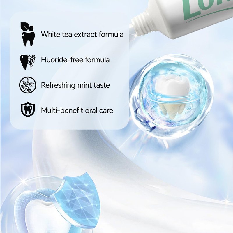 Longrich White Tea Toothpaste Multi-Effect, Fluoride Free