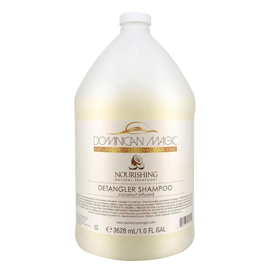 DOMINICAN MAGIC Detangler Shampoo – Coconut Infused (1 Gallon) | Hydrating & Smoothing Shampoo for Dry, Frizzy & Curly Hair | Deep Nourishment & Tangle-Free Finish