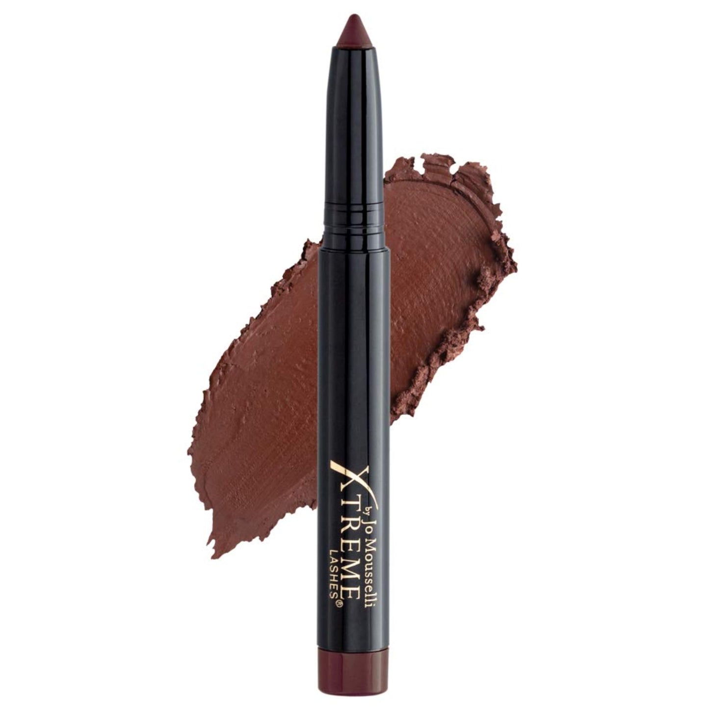 Xtreme Lashes GlideShadow Long Lasting Eyeshadow Stick, Mahogany, Matte Finish, Lightweight Cream to Powder Eye Makeup, No Fallout, Lash Extension Safe, Built-in Sharpener