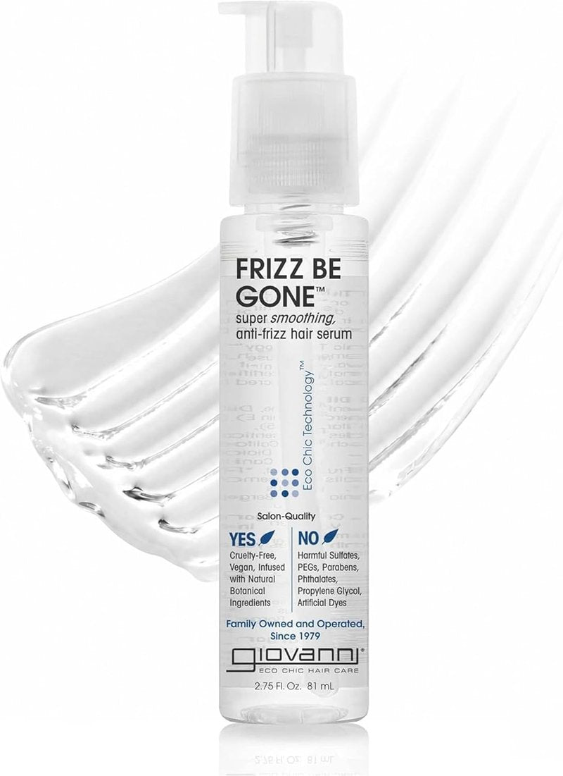 GIOVANNI ECO CHIC Frizz Be Gone Hair Serum - Anti-Frizz, Adds Shine & Seals Color | 2.75 oz