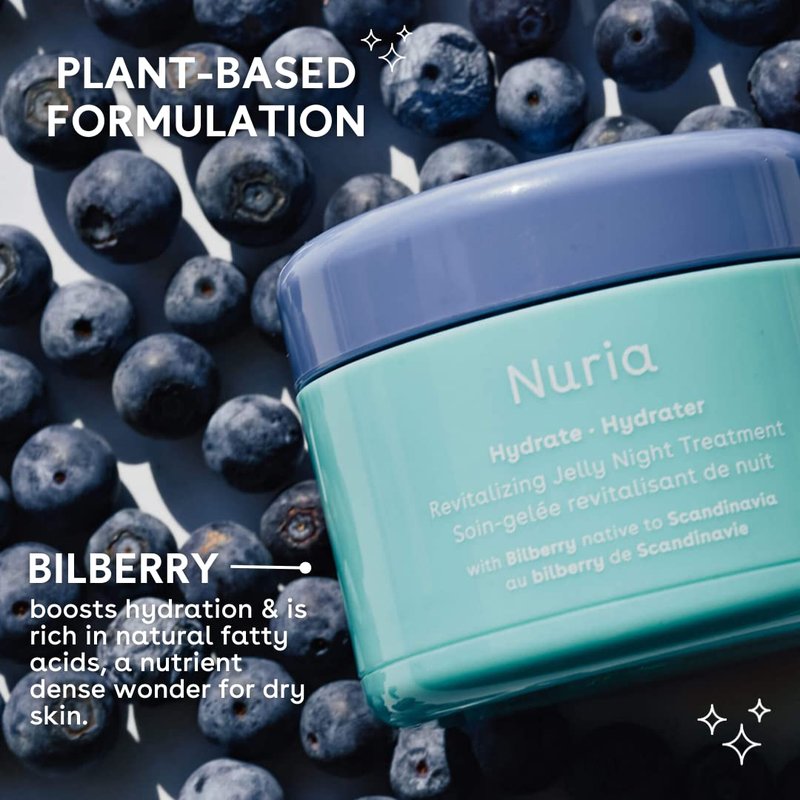 Nuria - Hydrate Revitalizing Jelly Night Face Moisturizer, Refreshing Facial Moisturizer Jelly Mask for Nighttime Skin Recovery, Suitable for All Skin Types, 55g/1.9 oz