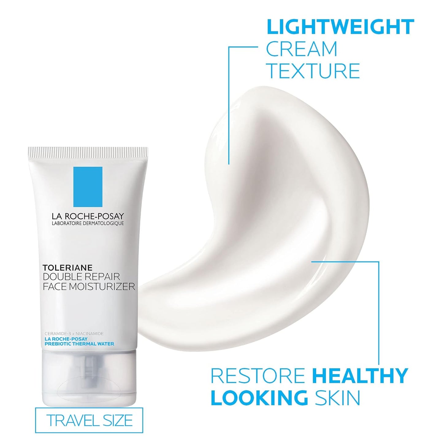 La Roche-Posay Toleriane Hydrating Face Cleanser - Gentle Daily Wash with Niacinamide & Ceramides for Sensitive Skin | Fragrance-Free
