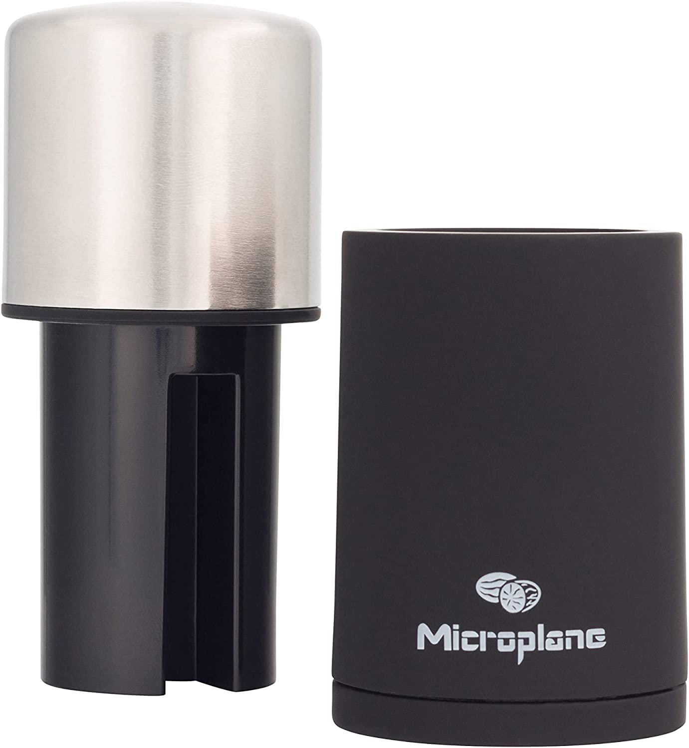 Microplane Manual Spice Mill - Cinnamon Grinder and Nutmeg Grater (Stainless Steel)