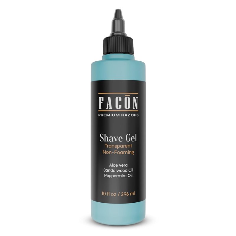 Transparent Shaving Gel for Men - Aloe Vera & Menthol Formula | Prevent Razor Bumps, 10 fl oz
