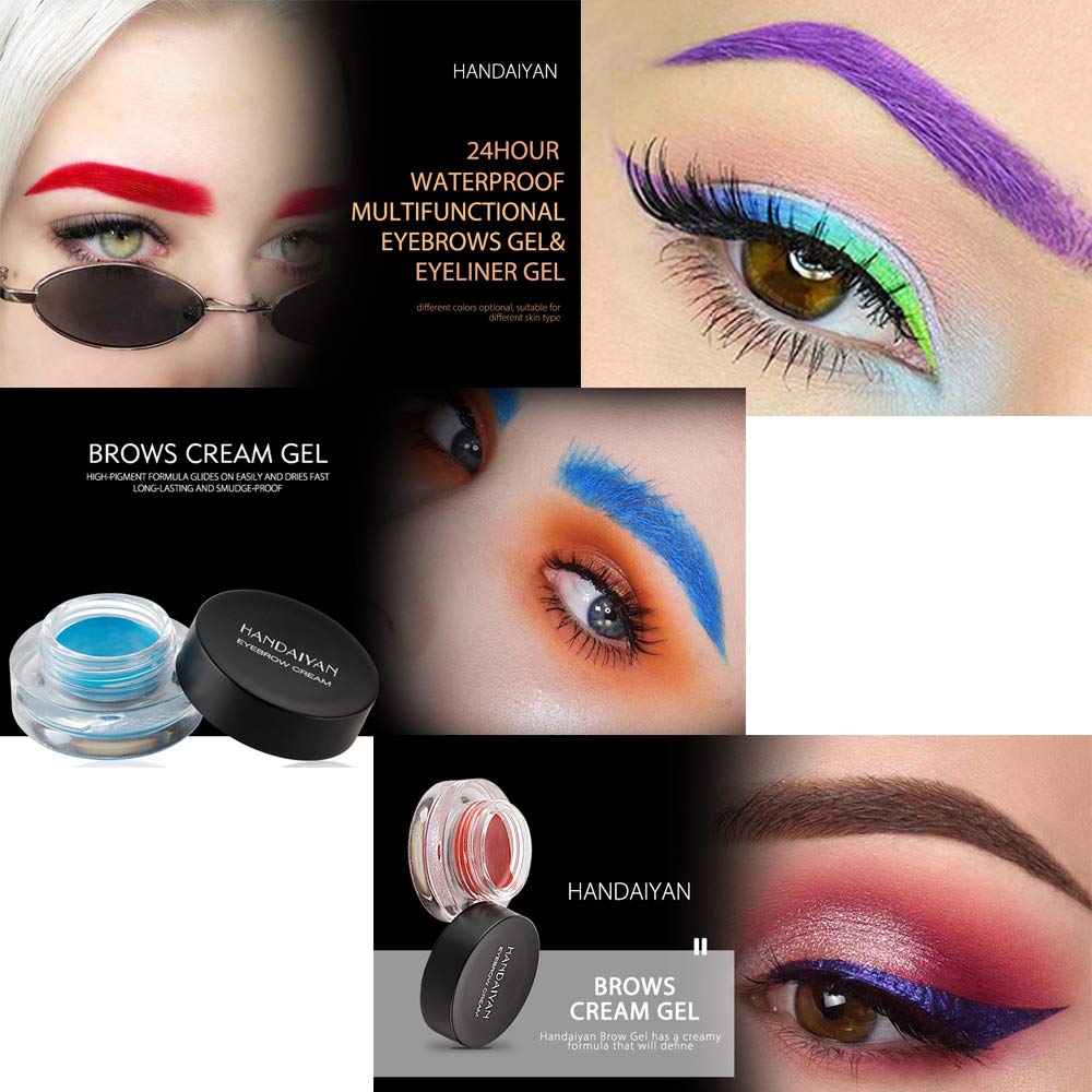 HANDAIYAN 8-color Waterproof Multifunctional Eyebrow Cream & Eyeliner Cream