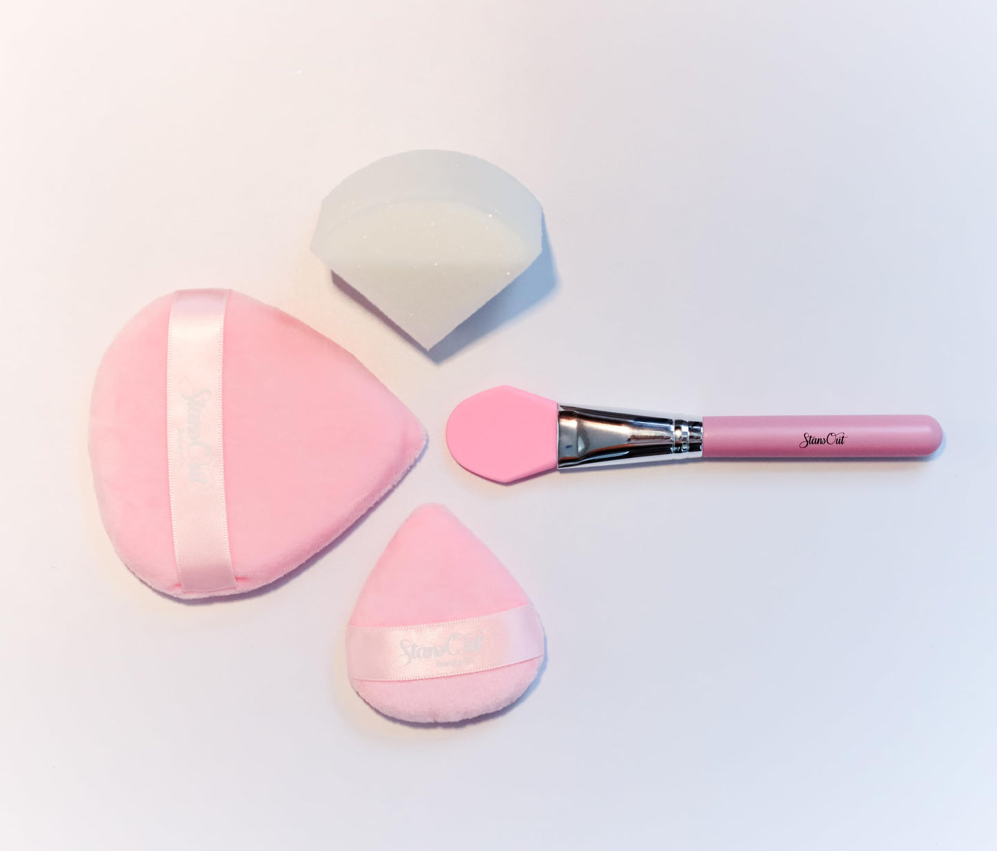 StansOut Ultimate Complexion Bundle: Liquid Foundation Brush, Makeup Brushes for Liquid, Cream, Stick Foundation - Flat, Round, Blender Brushes - 101 Contoured, 108 Straight - Long-Lasting