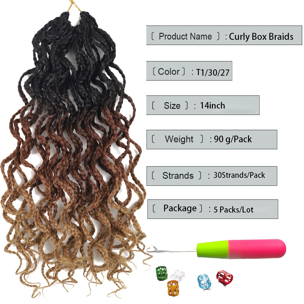 Goddess Box Braids Crochet Hair Curly Box Braid Pre Looped Crochet Hair