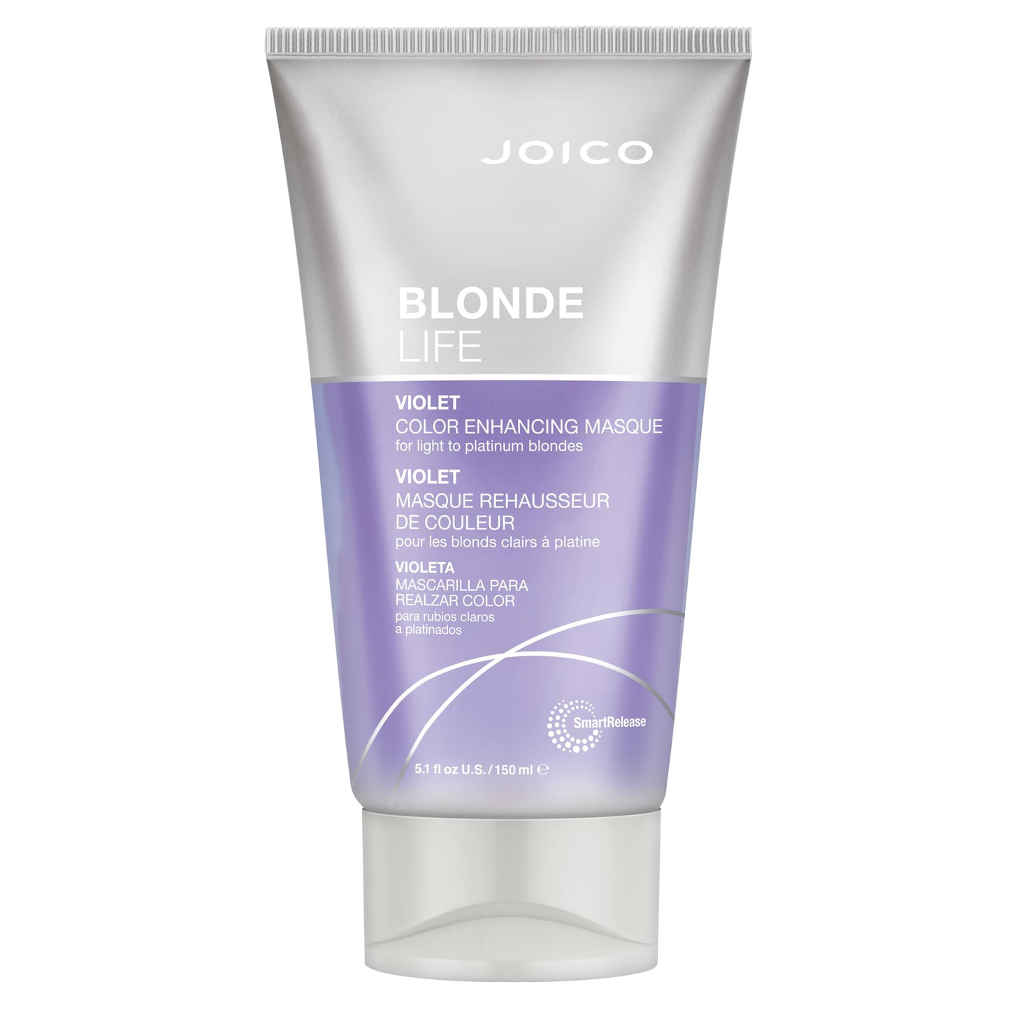 Joico Blonde Life Color Enhancing Masque | For Blonde Hair | Color Depositing Treatment | Maintain Unique Blonde Tones | Fortified With Monoi & Tamanu Oil | Violet | 5.1 Fl Oz