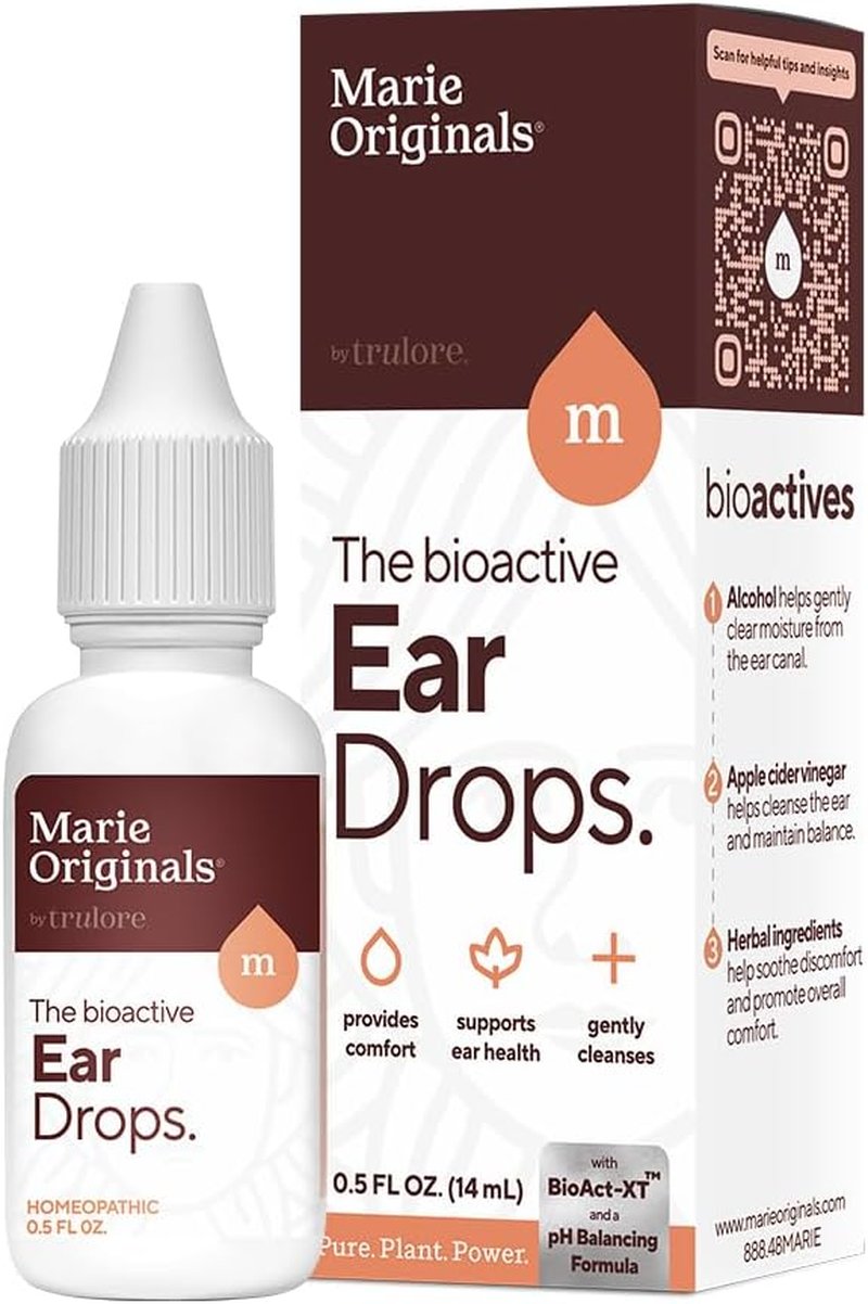 Ear Drops for Clogged Ears | Natural Plant-Based Formula for Adults & Kids | 0.5 FL Oz - 14mL