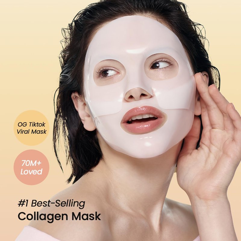 Collagen Duo - Bio Collagen Deep Mask & Peptide Serum Set | Korean Skin Care for Plump, Hydrated Skin