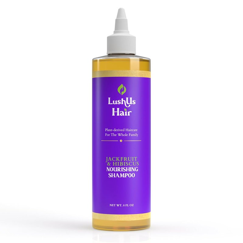 Hydrating Shampoo for All Hair Types - Jackfruit & Hibiscus | Plant-Based Vegan Formula with Aloe Vera Juice - 8 fl oz