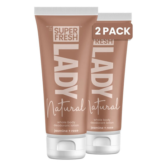 Super Fresh Lady Parts Natural Deodorant for Women Aluminum Free Odor Control for Privates Underboobs Thighs Armpits Skinfolds Jasmine Rose Scent Long Lasting Freshness for Sensitive Care 2 Pack