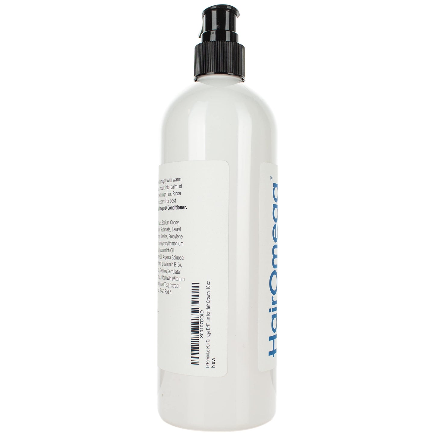 DrFormulas HairOmega DHT Blocker Shampoo Sulfate Free Shampoo - with Argan Oil, Peppermint Oil, Caffeine, Biotin for Hair Growth, 16 oz