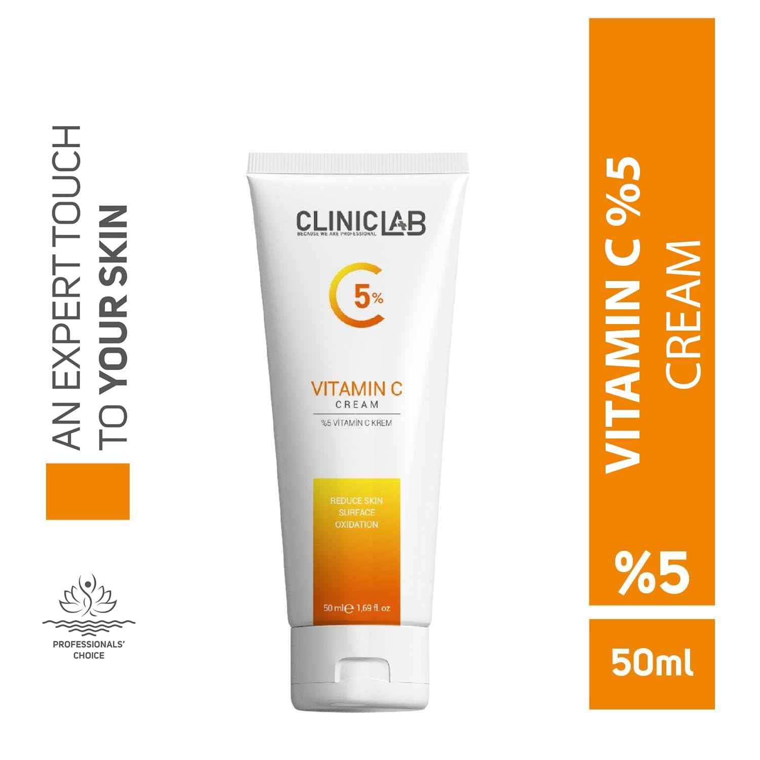 ClinicLab 5% Vitamin C & Glow Cream - Skin Brightening & Dark Spot Face Cream for Women and Men (1.69fl oz)