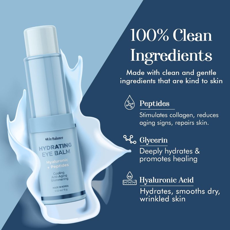 Ultra Shimmer Eye Balm | Hydrating Hyaluronic Acid & Peptides for Puffiness, Dark Circles & Fine Lines - 0.52 fl oz