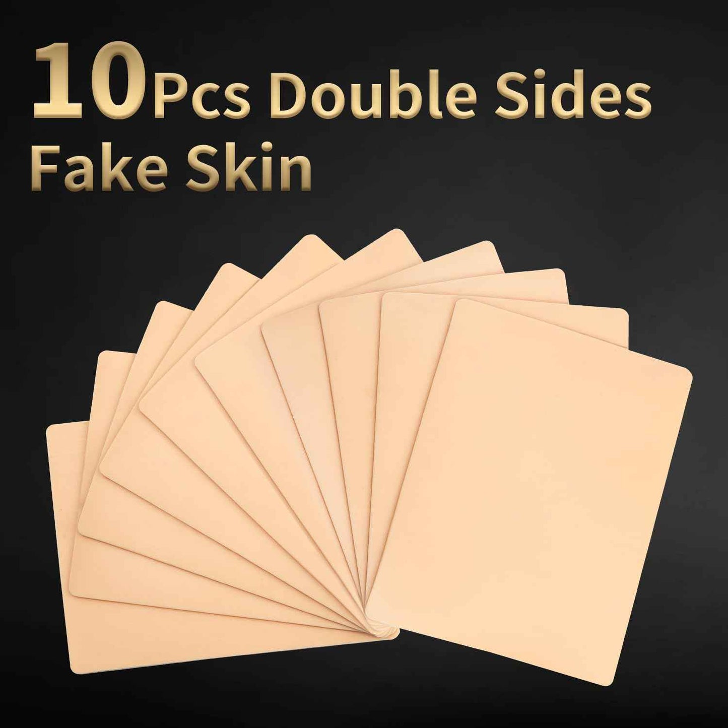 Tattoo Practice Skin, 10Pcs 3MM 8in x 6in Fake Skin Blank Tattoo Practice Skin, Double Sides Fake Skin, Tattoo for Beginners and Tattoo Artists Tattoo Supplies